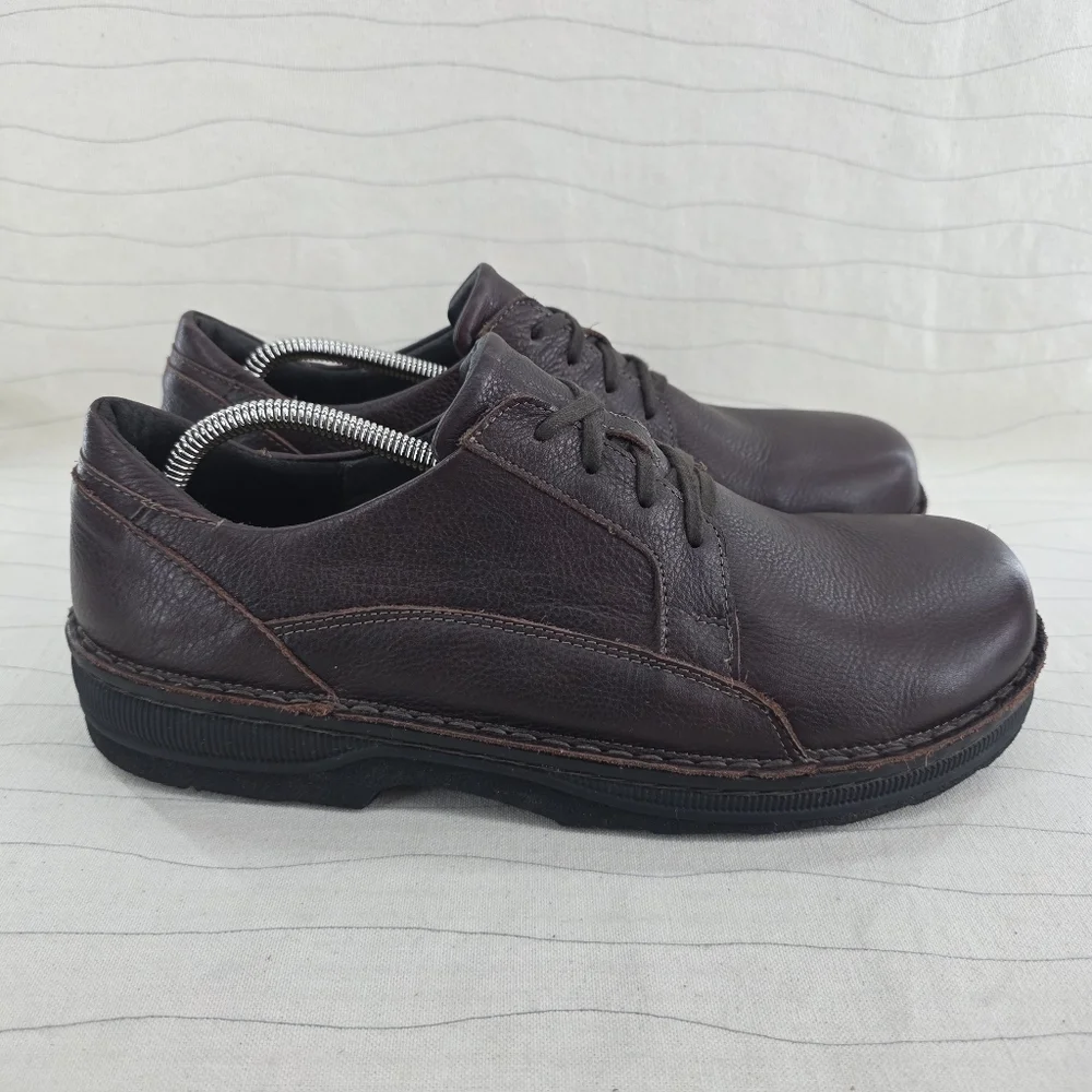 NAOT Mens Olaf Lace‑Up Dark Brown Leather Shoes Made in Israel Size 13 US/ 46 EU